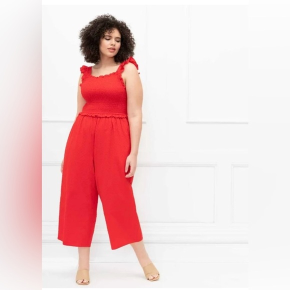 Eloquii Elements Chic Red Jumpsuit ❤️ PLUS SIZE 18 - Picture 1 of 10